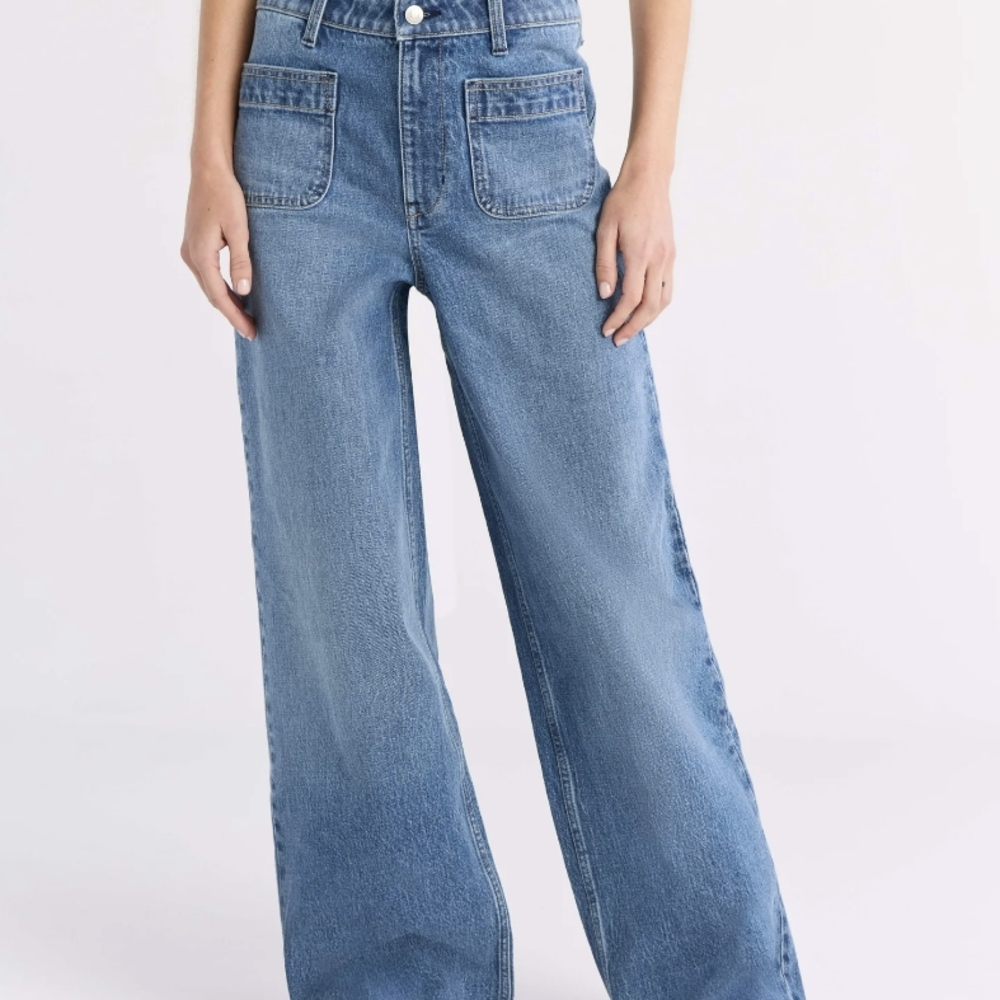 NWT Free Assembly Patch Pocket Wide Leg Jeans